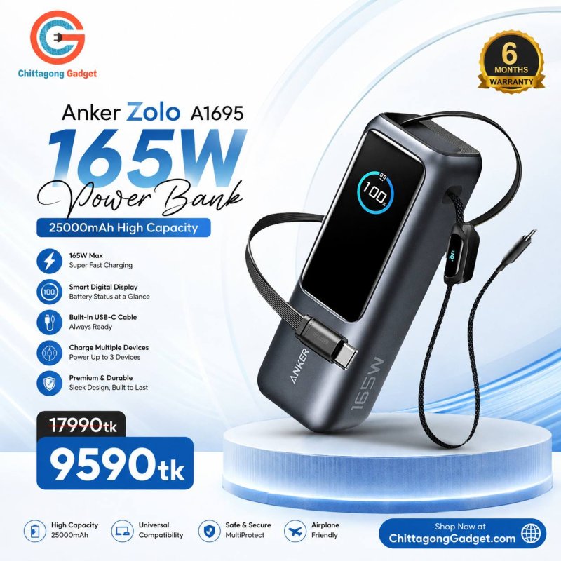 Anker A1695 Zolo 165W 25000mAh Power Bank