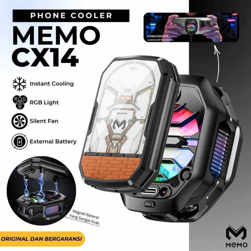Memo CX14 Phone Cooler with 2000mAh Battery Pack