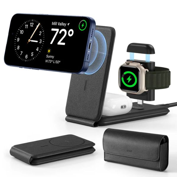 ESR 3-in-1 Travel MagSafe Charging Station for Apple Watch, iPhone & AirPods